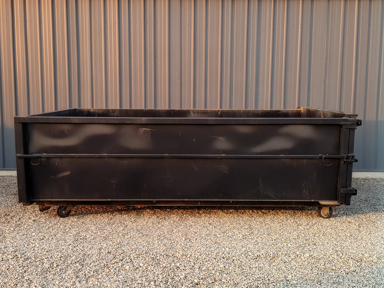 Roll-off dumpster from Bergman's Valparaiso Dumpster Services Inc. in Valparaiso, IN